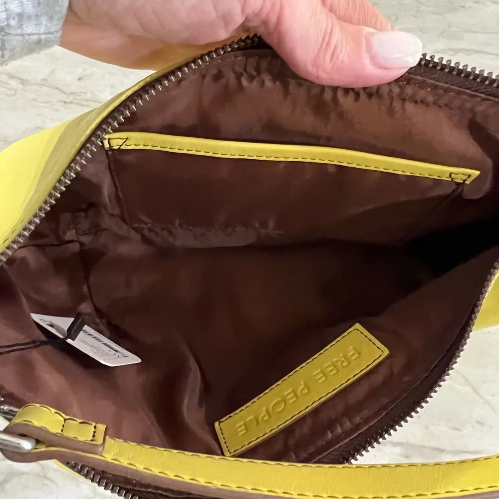 Free People leather Yellow Designer Shoulder Bag - Picture 12 of 13